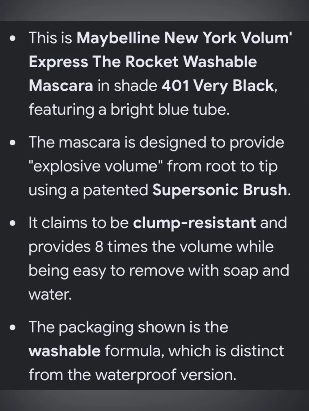 Maybelline Volum' Express The Rocket Mascara - Very black  (set of 2)